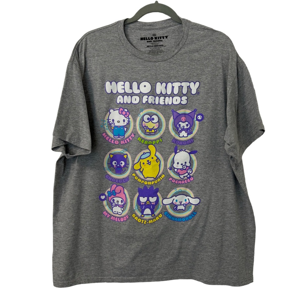 Sanrio‎ Riple Junction Hello Kitty and Friends T-shirt Size 2XL Gray Unisex